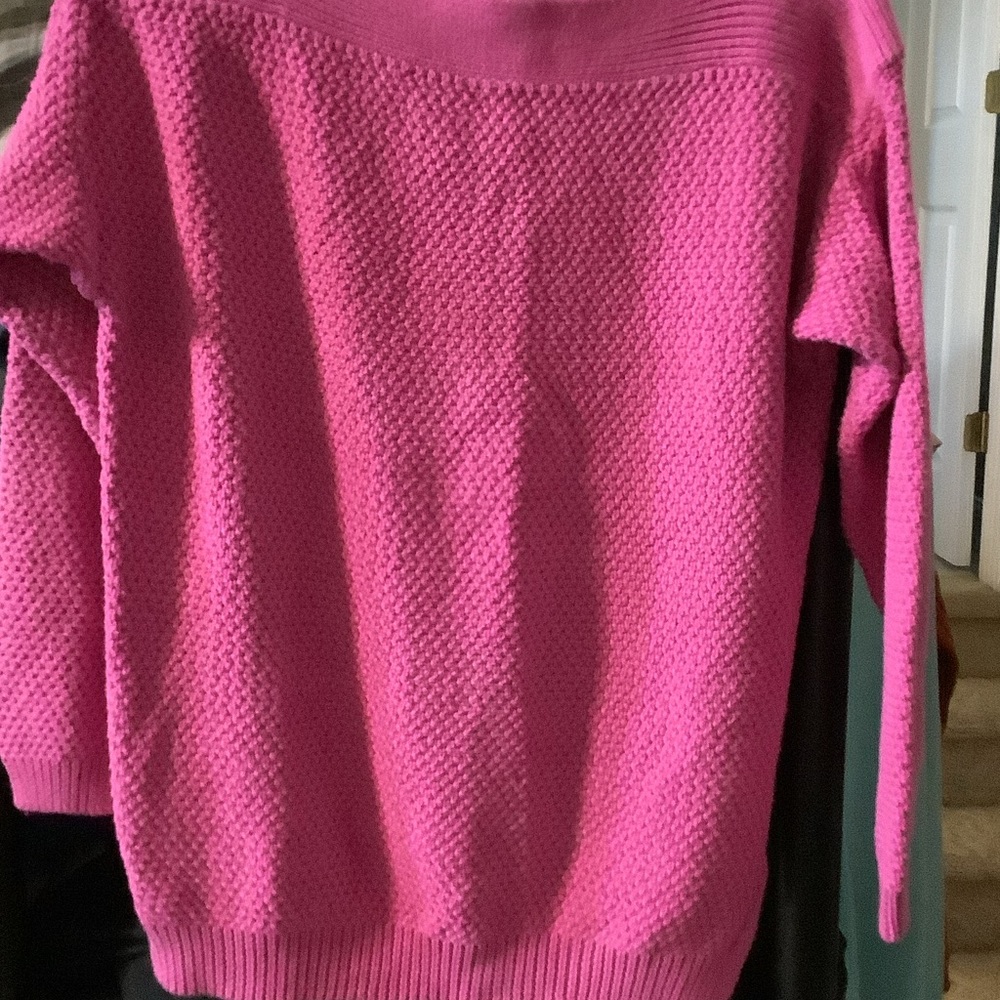 Lauren Ralph Lauren‎ Vibrant Pink Cowl Neck Sweater, Small